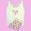 Pijama Feminino Regata Algodão estampado com renda