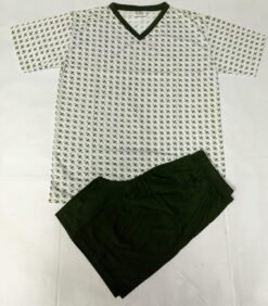 Pijama Masculino Manga curta Algodão com Gola V