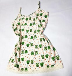 Camisola Infantil de Menina Alcinha Algodão estampada com calcinha