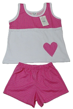 Pijama Infantil de Menina Regata Algodão estampado