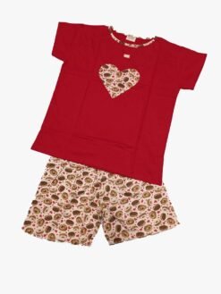 Pijama Feminino Manga curta Algodão com Estampa