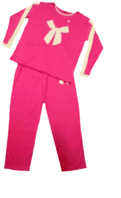 Pijama Feminino Longo Malha Canelada estampado