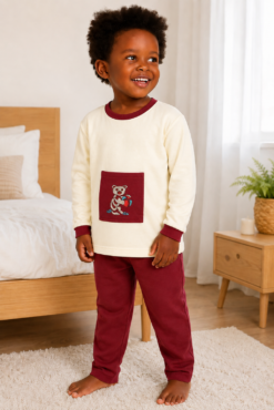 Pijama Infantil de Menino Manga Longa Moletom estampado