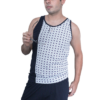 Pijama masculino adulto regata de malha