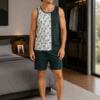 Pijama Masculino Regata Malha PV estampado