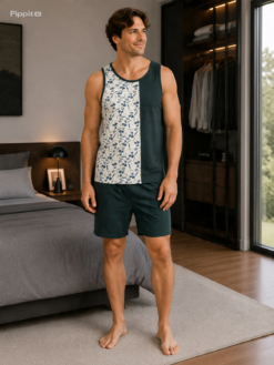 Pijama Masculino Regata Malha PV estampado