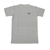 Camiseta de Algodão com Bordado e Estampa Exclusiva cinza mescla
