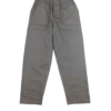 Calça de brim pesado masculina com elástico e passante cinza