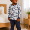 Pijama Infantil de Menino Longo Moletom estampado