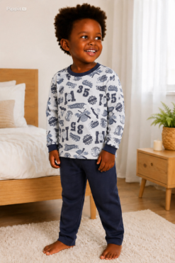 Pijama Infantil de Menino Longo Moletom estampado