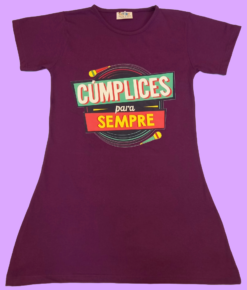 Camisola Infantil de Menina Manga curta Algodão com Estampa