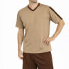 Pijama Masculino Manga curta Algodão com Gola V Faixa na Manga