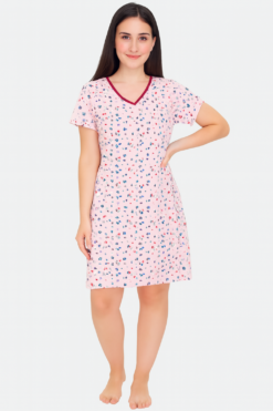Camisola Feminina Manga curta Malha PV estampada