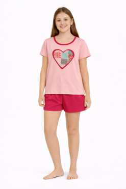 Pijama Meninas Manga curta Algodão com Estampa