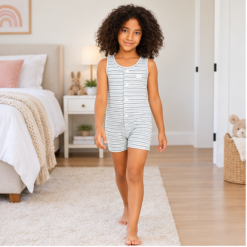 Macacão Meninas Regata Malha PV estampado