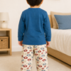 Pijama longo para meninos em algodão, com gola v — Fúcsia — foto C